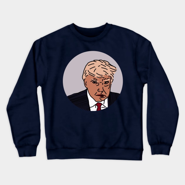 Trump Mugshot Crewneck Sweatshirt by ellenhenryart